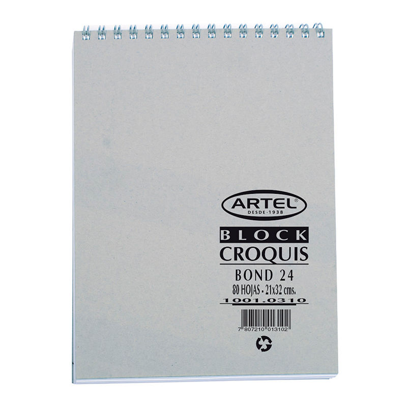 Croquera Bond 24 21x32cm 80 Hojas 1 Un Artel