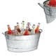 thumbnail image 2 of Tina para bebidas Benzara de acero galvanizado con asas, 28.8 L, 2 of 6
