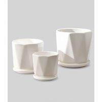 Genérico - Set 3 Maceta Decorativa Diseño Geométrico Versátil Jhn