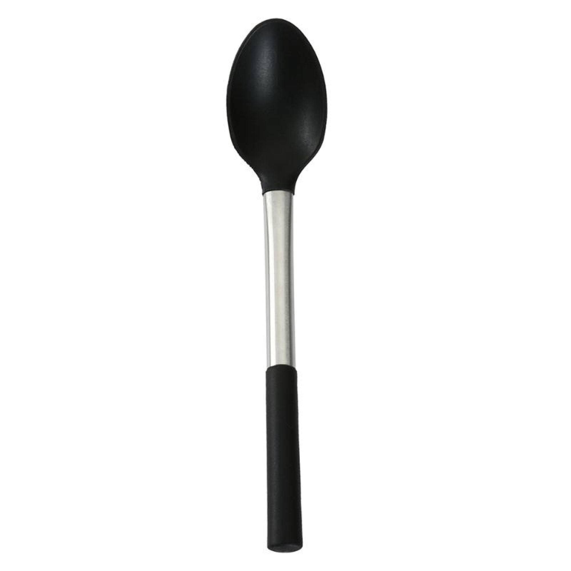 Cuchara Acero - Silicona 1 Pieza Negro - Plateado