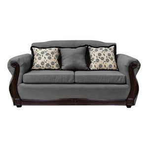 América Decora - Sofá Con Resorte Estructural Grand Santi Chenille 3 Personas Gris