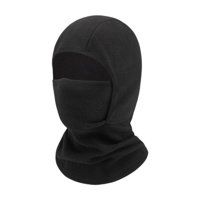 Ioensy - Niños Fleece Balaclava Máscara De Esquí Cubierta De La Cara Sombrero De Invierno Para Niños Máscara De Cara Llena Negra