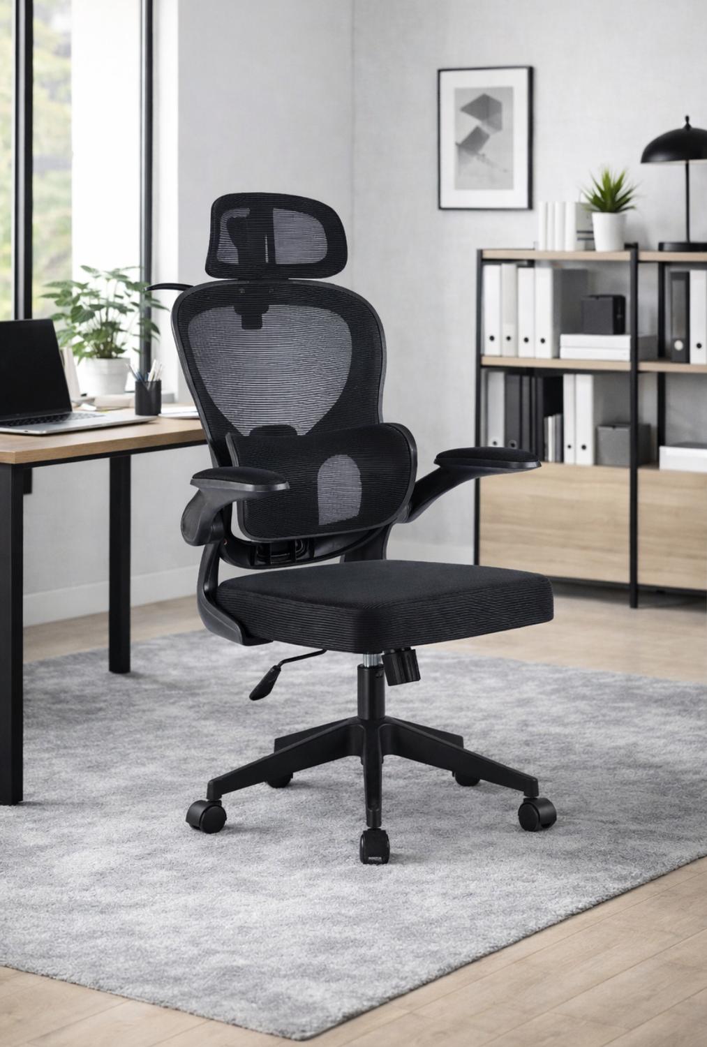 Cosas Casa - Silla Ergonomica De Oficina Para Escritorio Boise Negra