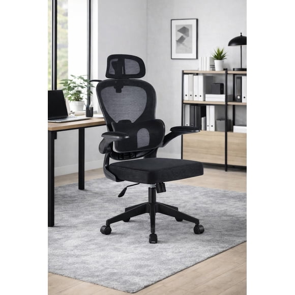 Silla Ergonomica de Oficina para Escritorio Boise Negra