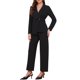 thumbnail image 2 of INSPIRAR CHIC Trajes de Pantalón para Mujeres Elegantes Conjunto de 2 Piezas Blazer de Solapa de Un Botón Conjunto de Pantalones Atuendos Casual de Negocios L Negro, 2 of 6