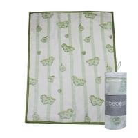 Frazada Ultra Soft Dino 110X140Cm Verde Bebesit