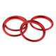 thumbnail image 1 of 4PCS AC Air Vent Outlet Cover Sticker Ring Para Audi A3 S3 2013-2016 Red, 1 of 4