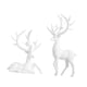 thumbnail image 4 of Par de estatuas de resina de alce, esculturas de renos, decoración del Día de San Valentín, figuras de animales, figuras de ciervos para estantería y Blanco, 4 of 5
