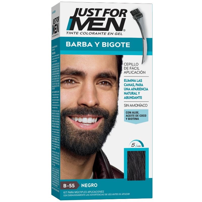 Tintura De Barba Y Bigote En Gel Negro Caja 28,4 gr Just For Men