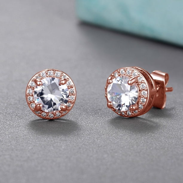Gorgeous Zircon Stud Earrings - Add Some Sparkle to Your Look!