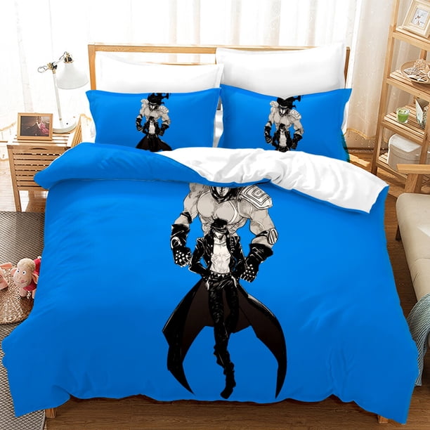 JoJo's Bizarre Adventure DuvetQuilt Cover with Pillowcase Bedding Set Gift3-Piece Bedding Set (1 Duvet Cover + 2 Pillow Shams)