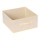 thumbnail image 1 of Cubo de almacenamiento de tela REGALWOVEN con asa, contenedor de almacenamiento para estantes de armario, cesta de almacenamiento plegable para organizar ropa y libros beige 11.8*11.8*5.9in, 1 of 7