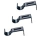 thumbnail image 4 of Juego de 3 piezas ajustable metal cortina poste barra soporte de pared gancho titular negro, 4 of 5