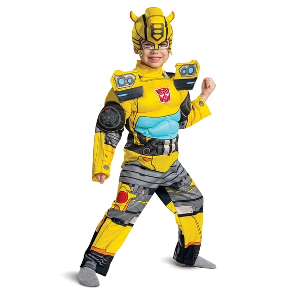 Disfraz de Bumblebee Transformer para niño pequeño 2T, amarillo