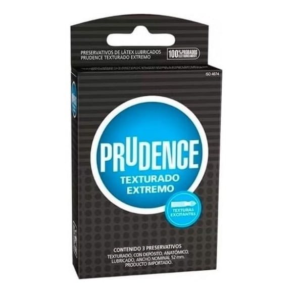 Preservativo Prudence Texturado Extremo, 1 Caja, 3 Unidades