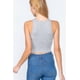 thumbnail image 2 of Saronite Top Corto Básico de Tirantes con Cuello Halter, Gris Jaspeado Claro (para Mujer), 2 of 4