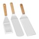thumbnail image 1 of Juego De Espátula Y Raspador De Parrilla De Metal Mango De Madera Para Chuletas Cocinar Hornear 3 Piezas, 1 of 5