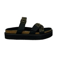 Sandalia Mujer Negro Split Detogni