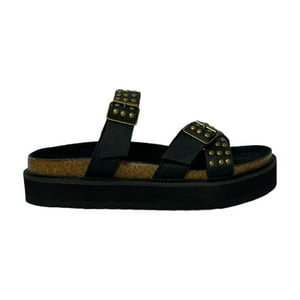 Sandalia Mujer Negro Split Detogni