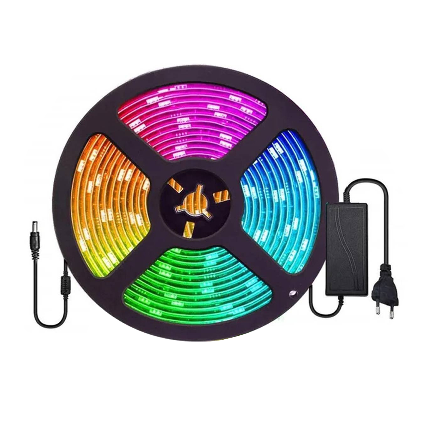 Genérico - Cinta Tiras Luz Led Multicolores Rgb 5 Metros