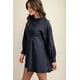 thumbnail image 4 of Saronite Vestido Corto Casual de Encaje de Algodón con Cuello Redondo y Manga Larga, Color Azul Marino (para Mujer), 4 of 5