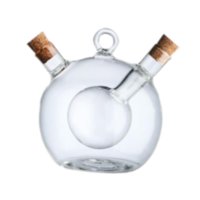 Magideal - Dispensador De Aceite Y Vinagre, Recipiente Para Aceite Y Vinagre, Suministros De Cocina, Botella De Aceite De Vidrio Transparente 2 En 1 Para Cocinar