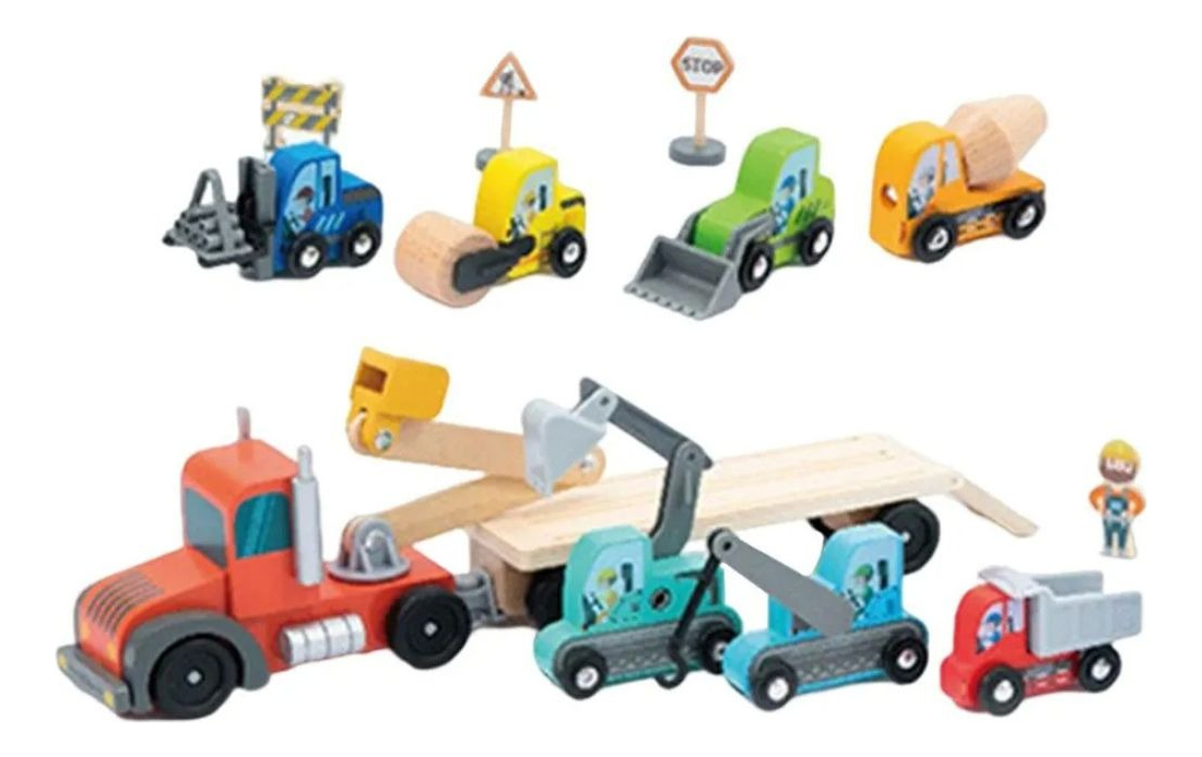 Genérico - Pack Juguete Madera Rompecabezas Vehiculo Construccion Lau