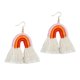 thumbnail image 5 of Joyería De Moda Borla Fringe Forma De Arco Iris Pendientes Colgantes Naranja, 5 of 5