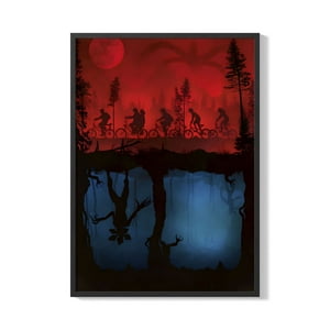 Creango - Cuadro Poster Enmarcado Stranger Thing2 Decorativo