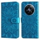 thumbnail image 3 of Funda tipo cartera FOXDOCK para Realme 12 5G , diseño girasol en relieve, cuero PU, cierre magnético, soporte y tarjetero, 3 of 5