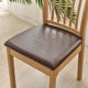 thumbnail image 1 of Xiao Hua Funda de Silla de Comedor de Cuero Marrón -2 Piezas, Funda de Silla Impermeable de Talla Única, Base Elástica Antideslizante, Adecuada para Uso Diario en Comedor y Restaurante, Tamaño Grande, 1 of 5
