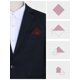 thumbnail image 3 of INSPIRE CHIC Pañuelos de Bolsillo para Hombre Color Contraste Seda Color Sólido Borde Pañuelos para Fiesta de Boda Talla Única Rojo Oscuro, 3 of 4