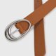 thumbnail image 3 of Cinturón Mujer Hebilla Oval Chic Elegante marron Talla Única, 3 of 3