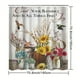 thumbnail image 4 of 1pc Country Retro Flower Shower Curtain - Farmhouse Bathroom Decor with Waterproof Polyester Fabric and Hooks - 70.87inch x 70.87inch, 4 of 4