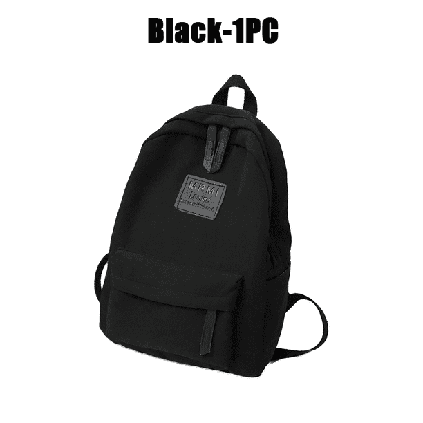 Waterproof Teenage Bookbag Nylon Rucksack Fashion Girl Backpack Women Shoulder Bag High School Schoolbag Black