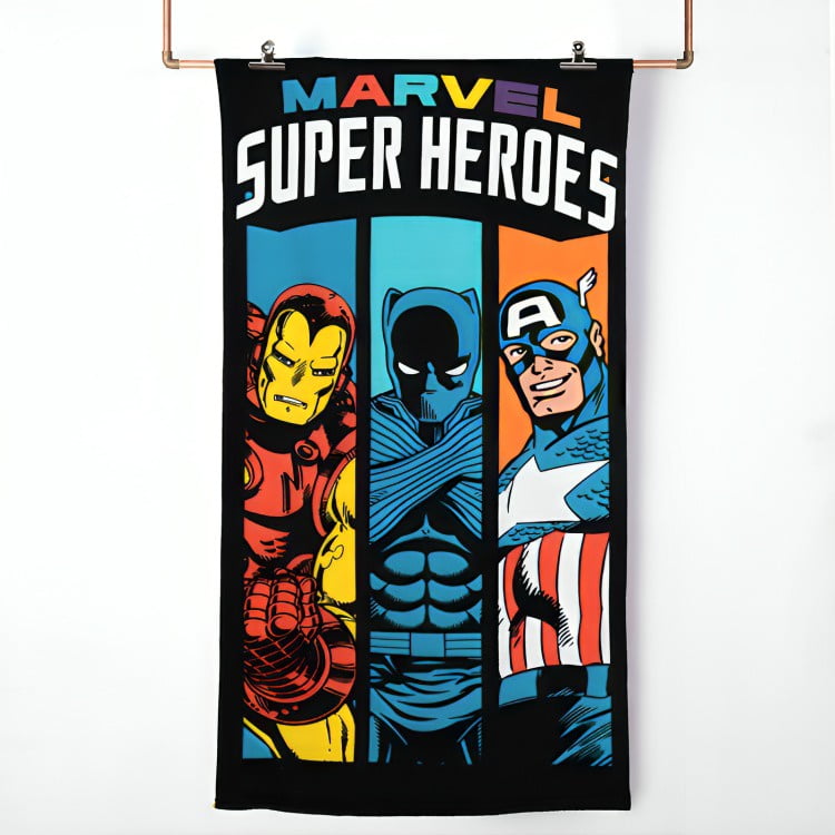 Mashini - Toalla De Playa+ Bolso Avengers Heroes