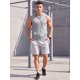 thumbnail image 2 of INSPIRE CHIC Camiseta sin mangas con capucha para hombre, cierre de cremallera, sólida, para entrenamiento muscular, sin mangas, talla M, gris, 2 of 5