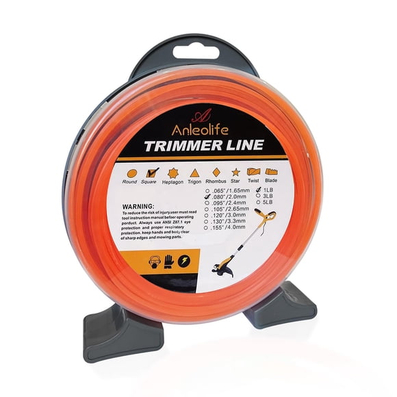 Hilo Para Desbrozadora A Cuadrado De 2 Mm 170 M Naranja