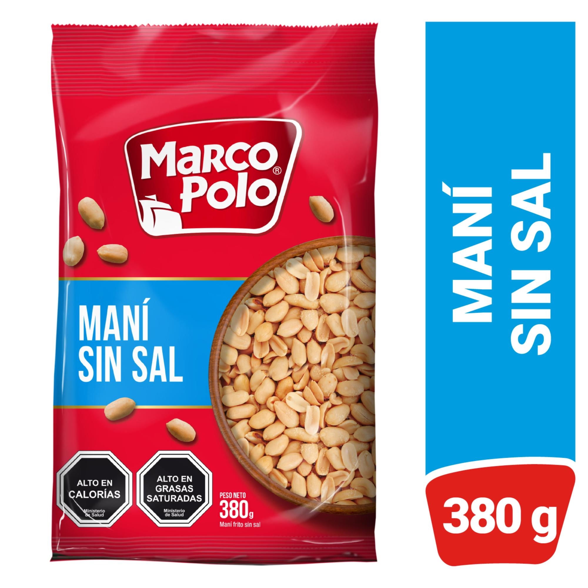 Maní Sin Sal 380 g Marco Polo