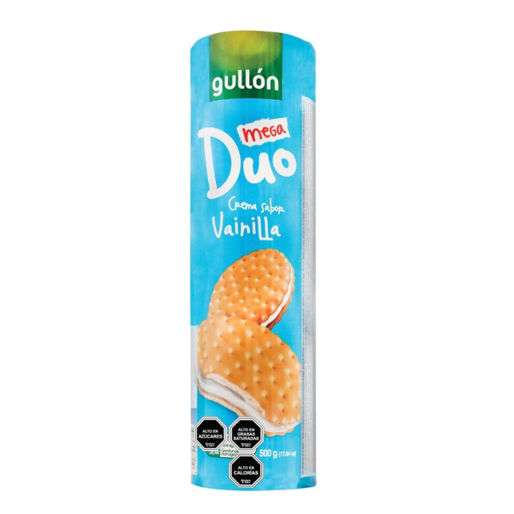 Galletas Mega Duo Vainilla Crema Bolsa 500 g Gullón