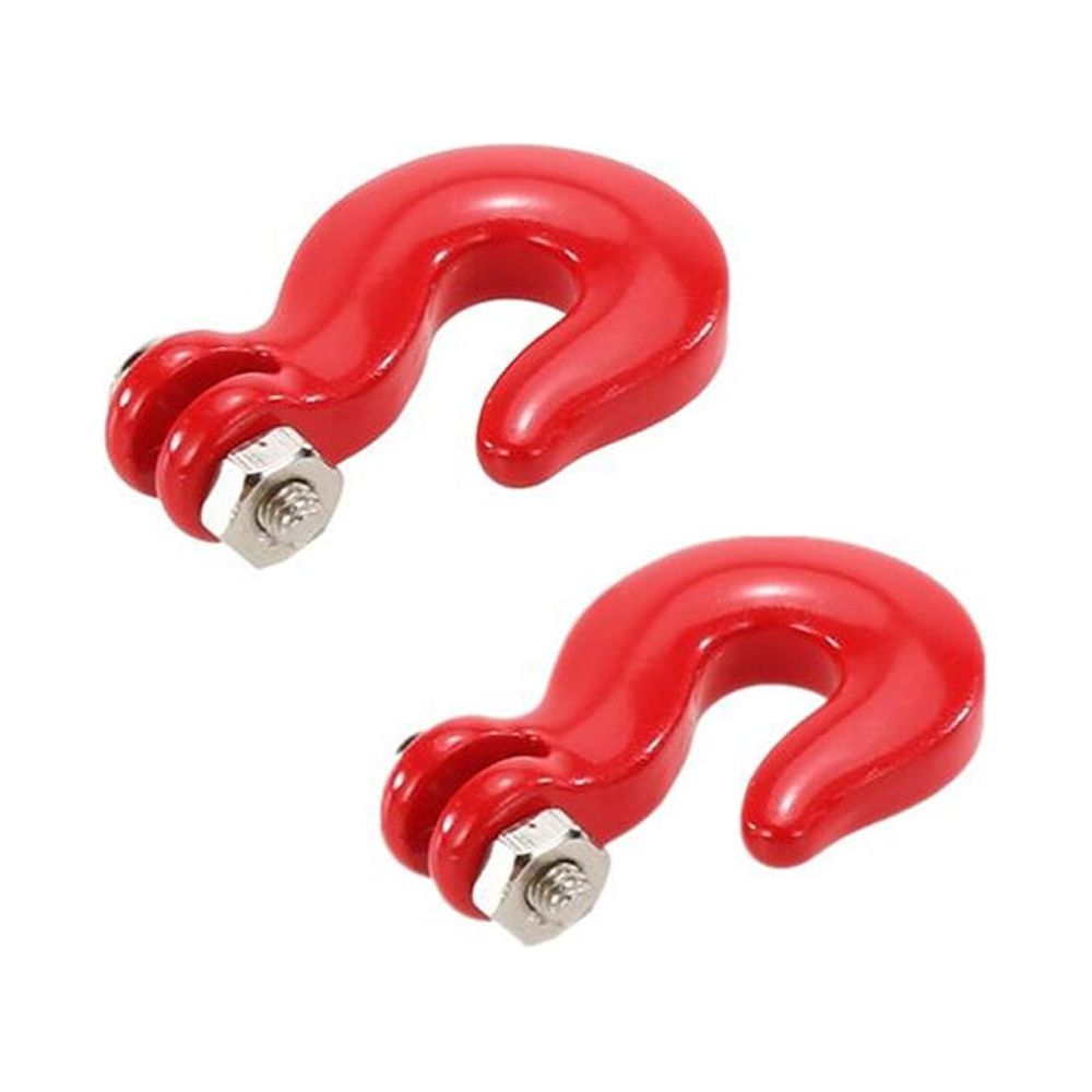 2 Ganci In Metallo Nero Per Verricello – Ricambi Per Auto RC Crawler SCX10, TRX4, D90 (1/10)