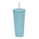 thumbnail image 3 of Pack De 6 Vasos Azul Plastico Tipo Starbucks Con Bombilla Y Tapa, 3 of 5