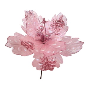 Bothyi - Flor Artificial De Pascua Navideña Para Adorno Navideño De Árbol De Navidad