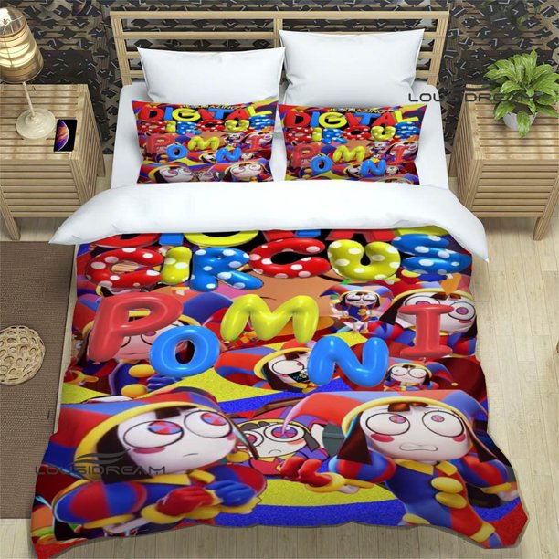 THE AMAZING DIGITAL CIRCUS Bedding Sets exquisite bed supplies set duvet cover comforter set bedding set luxury birthday gift