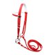 thumbnail image 4 of Cabezada De Caballo Con Rienda, Bocado De Anilla De Acero Inoxidable, Arnés Versátil, Correa Para Nuca, Talla M, Color Rojo, 4 of 5