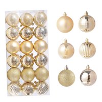 Bothyi - 36 Uds. Adornos Para Árbol De Navidad Decoración Navideña Surtida Bolas Navideñas 4Cm Dorado