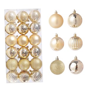 Bothyi - 36 Uds. Adornos Para Árbol De Navidad Decoración Navideña Surtida Bolas Navideñas 4Cm Dorado