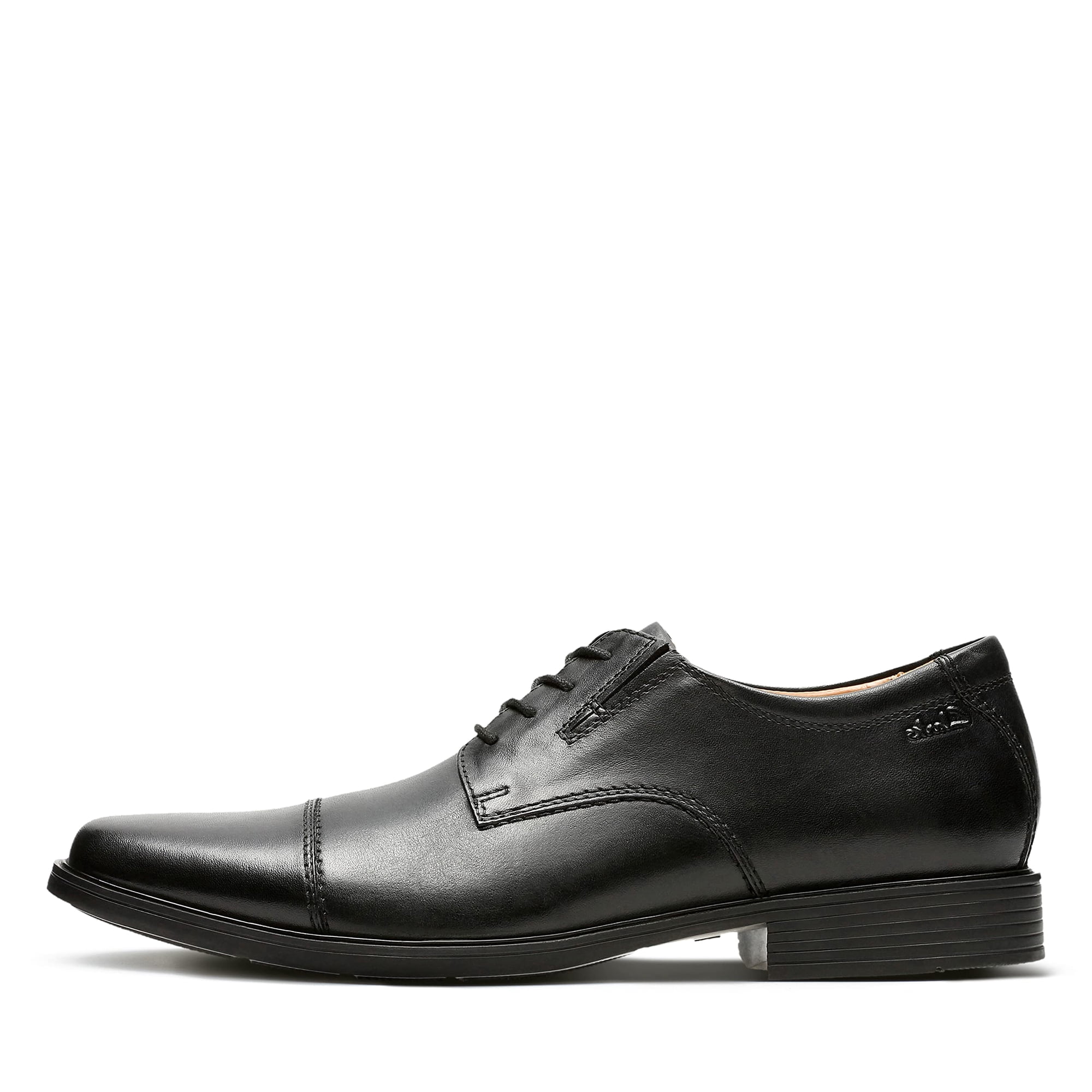 Zapatos Clarks Tilden Cap Oxford Para Hombre, Piel Negra