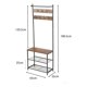 thumbnail image 3 of Mueble De Recibidor Con Perchero Y Zapatero Integrado Marrón, 3 of 3