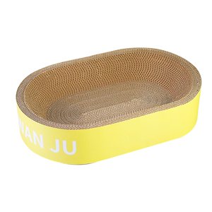 Ioensy - Rascador Para Gatos, Cama Ovalada, Salón, Tablero Rascador Para Gatos Resistente Para Pulir Garras M